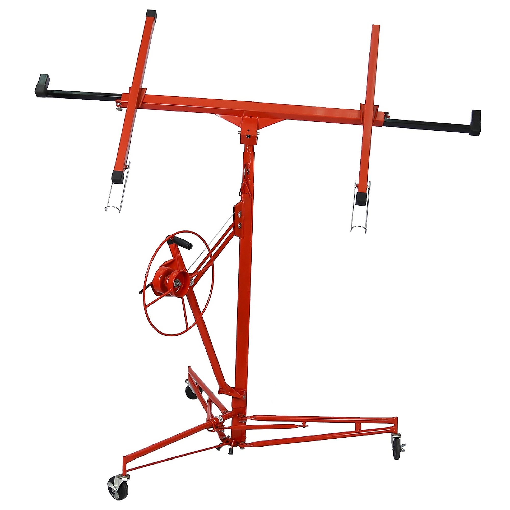 BlackTeck Drywall Panel Hoist — 13ft., Telescopic Arm, 150-Lb. Load Capacity, Caster Wheels, Model# N2-77210